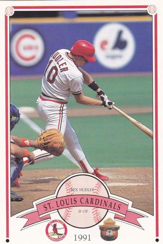 1991 St. Louis Cardinals Smokey #NNO Rex Hudler Front