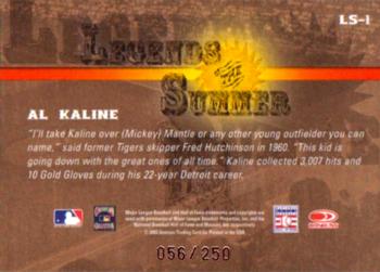 2003 Donruss Signature - Legends of Summer #LS-1 Al Kaline Back