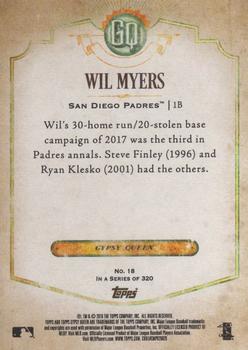 2018 Topps Gypsy Queen #18 Wil Myers Back
