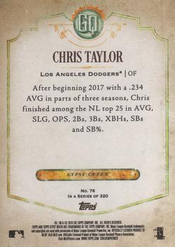 2018 Topps Gypsy Queen #76 Chris Taylor Back