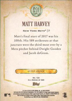 2018 Topps Gypsy Queen #124 Matt Harvey Back