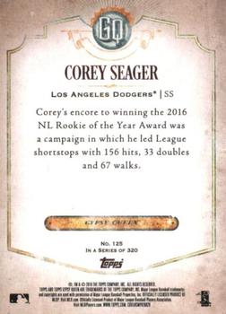 2018 Topps Gypsy Queen #125 Corey Seager Back
