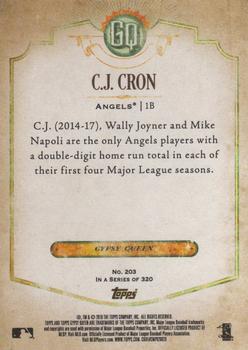 2018 Topps Gypsy Queen #203 C.J. Cron Back