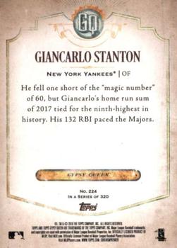 2018 Topps Gypsy Queen #224 Giancarlo Stanton Back