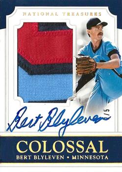 2017 Panini National Treasures - Colossal Materials Nameplate #CM-BB Bert Blyleven Front
