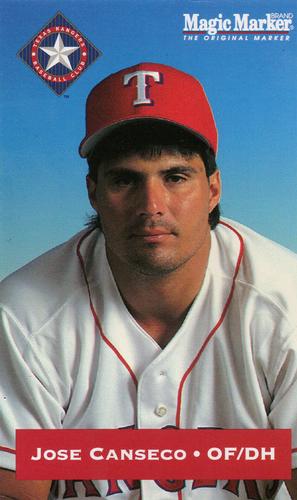 1994 Magic Marker Texas Rangers #NNO Jose Canseco Front