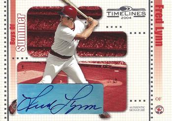 2004 Donruss Timelines - Boys of Summer Autograph #15 Fred Lynn Front