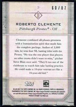 2017 Topps Transcendent Collection #3 Roberto Clemente Back