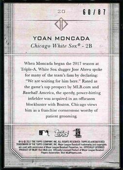2017 Topps Transcendent Collection #20 Yoan Moncada Back