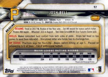 2018 Bowman #92 Josh Bell Back