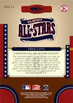 2004 Donruss World Series - Playoff All-Stars Material 2 #PAS-14 Fred Lynn Back