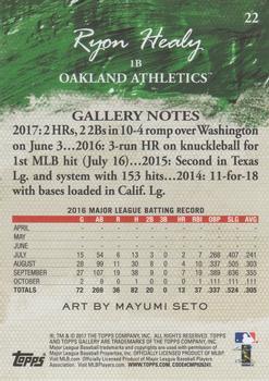 2017 Topps Gallery #22 Ryon Healy Back