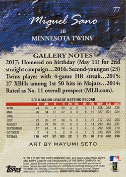 2017 Topps Gallery #77 Miguel Sano Back