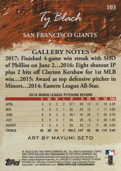 2017 Topps Gallery #103 Ty Blach Back
