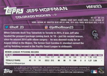 2017 Topps Holiday #HMW23 Jeff Hoffman Back