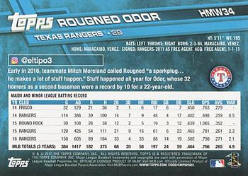 2017 Topps Holiday #HMW34 Rougned Odor Back