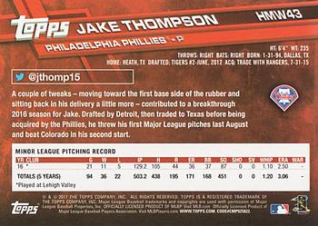 2017 Topps Holiday #HMW43 Jake Thompson Back