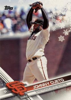 2017 Topps Holiday #HMW57 Johnny Cueto Front