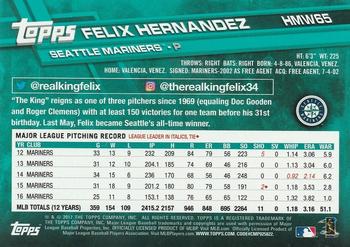 2017 Topps Holiday #HMW65 Felix Hernandez Back