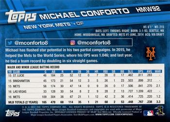 2017 Topps Holiday #HMW92 Michael Conforto Back