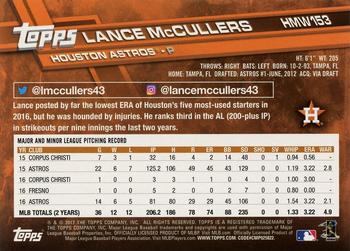 2017 Topps Holiday #HMW153 Lance McCullers Back