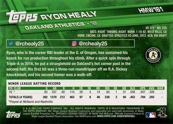 2017 Topps Holiday #HMW161 Ryon Healy Back