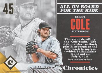 2017 Panini Chronicles - Gold #23 Gerrit Cole Front