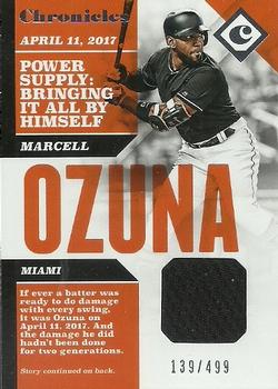 2017 Panini Chronicles - Chronicles Swatches #CS-MO Marcell Ozuna Front