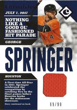 2017 Panini Chronicles - Chronicles Swatches Purple #CS-GE George Springer Front