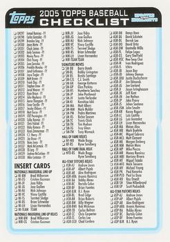 2005 Topps Updates & Highlights - Checklists Blue #2 Checklist 2: UH297-UH330 and Inserts Front