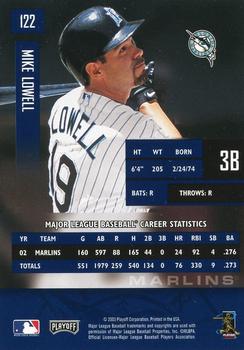 2003 Playoff Prestige #122 Mike Lowell Back