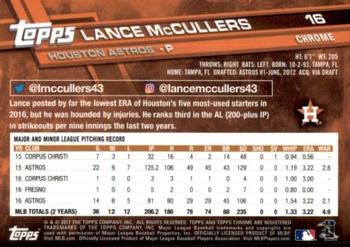 2017 Topps Chrome Sapphire Edition #16 Lance McCullers Back