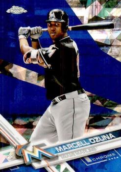 2017 Topps Chrome Sapphire Edition #23 Marcell Ozuna Front