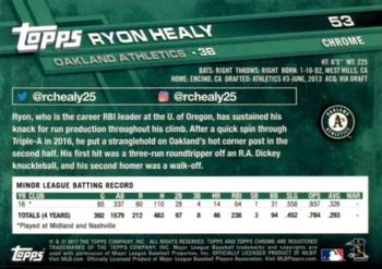 2017 Topps Chrome Sapphire Edition #53 Ryon Healy Back