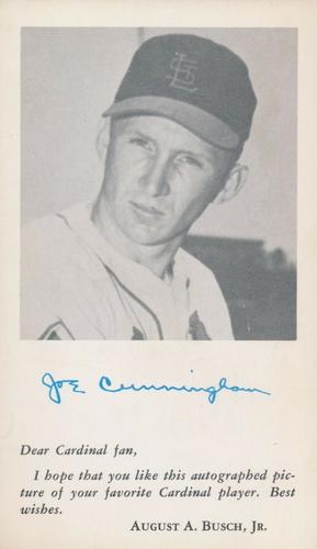 1954 St. Louis Cardinals Photocards #NNO Joe Cunningham Front