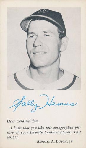 1954 St. Louis Cardinals Photocards #NNO Solly Hemus Front