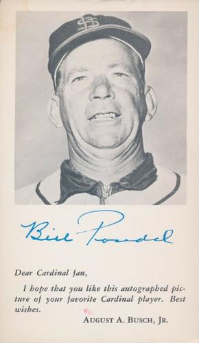 1954 St. Louis Cardinals Photocards #NNO Bill Posedel Front