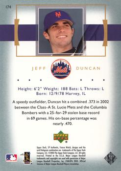 2003 SP Authentic #174 Jeff Duncan Back