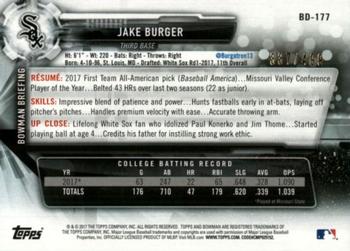 2017 Bowman Draft - Silver #BD-177 Jake Burger Back
