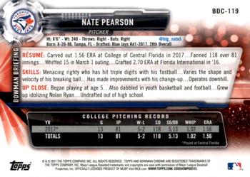 2017 Bowman Draft - Chrome #BDC-119 Nate Pearson Back