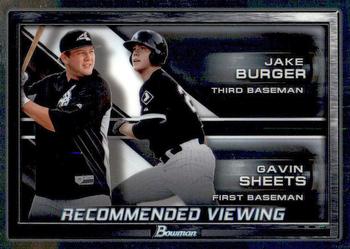 2017 Bowman Draft - Recommended Viewing #RV-CWS Jake Burger / Gavin Sheets Front