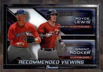 2017 Bowman Draft - Recommended Viewing #RV-MIN Royce Lewis / Brent Rooker Front