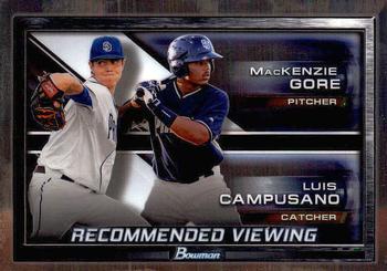 2017 Bowman Draft - Recommended Viewing #RV-SDP Luis Campusano / MacKenzie Gore Front