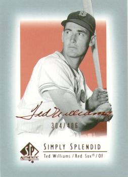2003 SP Authentic - Simply Splendid #TW10 Ted Williams Front