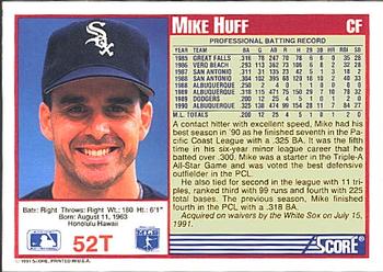 1991 Score Rookie & Traded #52T Mike Huff Back