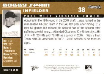 2009 MultiAd West Virginia Power #19 Bobby Spain Back