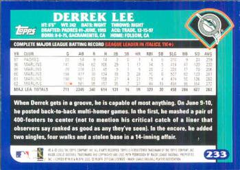 2003 Topps #233 Derrek Lee Back