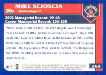 2003 Topps #262 Mike Scioscia Back