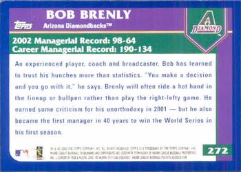 2003 Topps #272 Bob Brenly Back