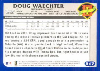 2003 Topps #317 Doug Waechter Back